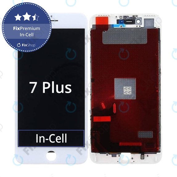 Οθόνη In-Cell για iPhone 7 Plus, White, Αφής με πλαίσιο, FixPremium