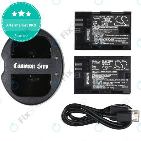 2 baterie z ładowarką doCanon EOS 5D Mark II, EOS 7D, 2000mAh, Li-Ion, 7.4V, LP-E6, HQ