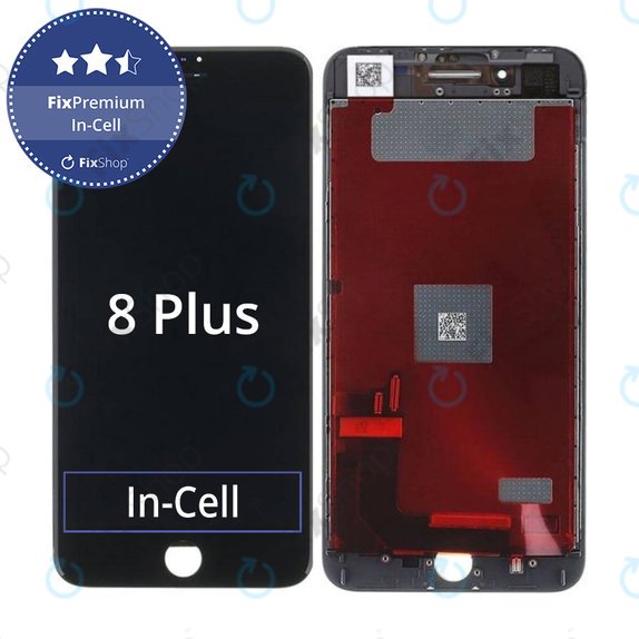 Οθόνη In-Cell για iPhone 8 Plus, Black, Αφής με πλαίσιο, FixPremium